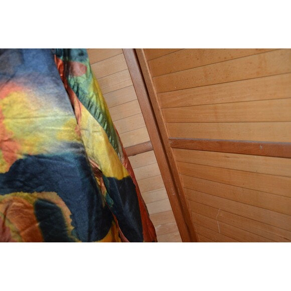 Vintage Coat German Puffer Abstract Unisex Retro Fabric - Picture 9 of 9